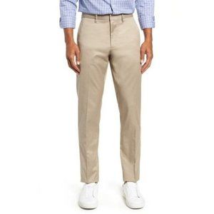 Nordstrom Athletic Fit Leg Non-Iron Khaki Dress Pants Tan 34